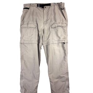 The North Face Pants Mens XL Beige Nylon Cargo‎ Hiking Outdoor Utility Travel